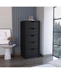 Five Drawer Standard Chest for Bedroom Storage and Clothes Organization