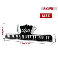 5 Core Music Sheet Page Holder Clip Black Durable Plastic Music Score Fixed Clips