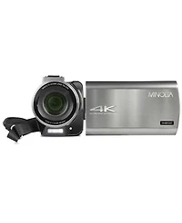 Minolta MN4K100Z 28MP 4K Ultra Hd 3.5" Touchscreen Night Vision Camcorder, Gunmetal