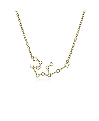 Bling Jewelry Delicate Celestial Astrology Zodiac Aquarius Constellation Stars Necklace Gold Plated Sterling Silver