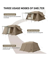 Naturehike Village Camping Tent,4/6/8 Person Tents for Camping, 60S Easy Setup Instant Tent for Family Camping