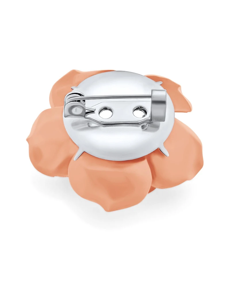 Bling Jewelry Set of Three Romantic Fashion Statement Floral Blooming 3D Carved Large Rose Flower Brooch Pin