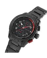 Nautica Men's Analog Black Stainless Steel Watch, 47mm