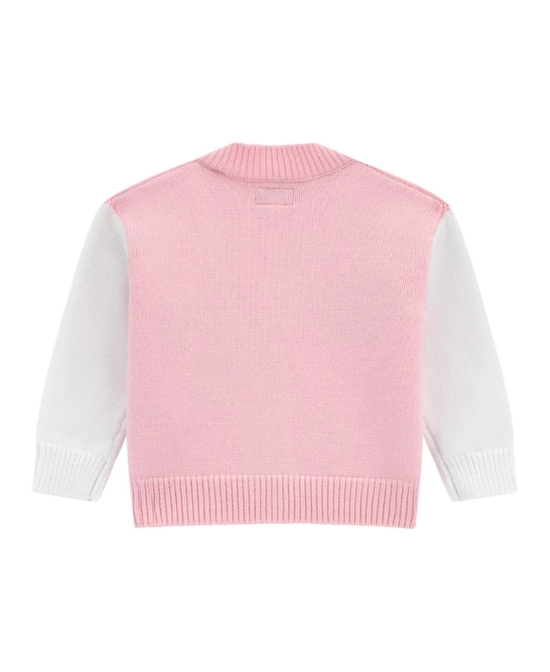 Guess Baby Girls Patch Applique Long Sleeve Cardigan Sweater