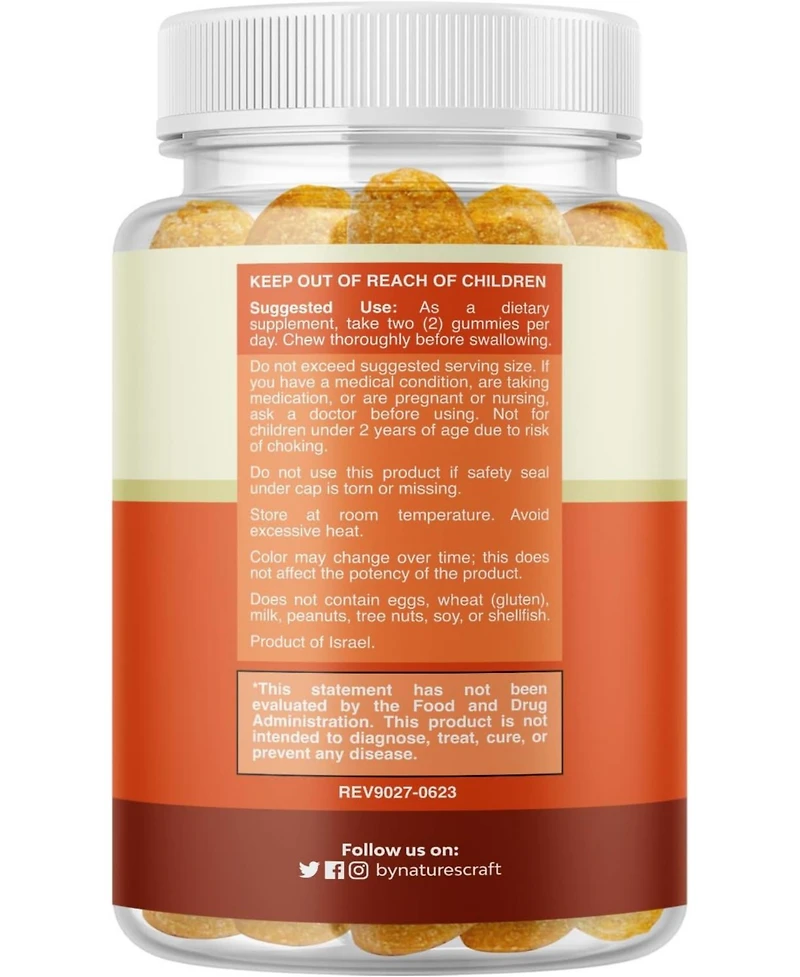Turmeric Curcumin Gummies | Immune Booster Turmeric Gummies | for Joint Support and Advanced Skin Care | Peach Flavor | 60ct