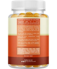 Turmeric Curcumin Gummies | Immune Booster Turmeric Gummies | for Joint Support and Advanced Skin Care | Peach Flavor | 60ct