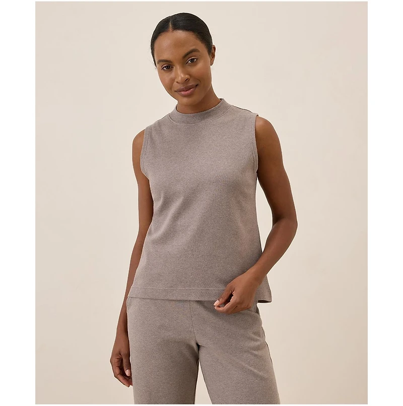 Pact Women's Organic Cotton Airplane Mock Neck Shell