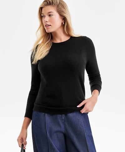 Charter Club Women's Long-Sleeve 100% Cashmere Crewneck Sweater, Macy's Exclusive