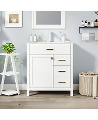 Single Bathroom Vanity with 2 Drawers and 1 Door