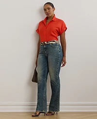 Lauren Ralph Plus Relaxed-Fit Linen Short-Sleeve Shirt