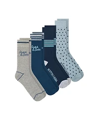 Scotch & Soda Men's 4-Pack Patterned Dress Socks