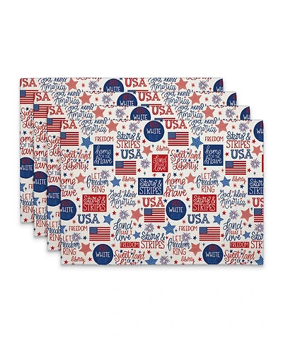CounterArt Home of the Brave Premier Fabric Placemats, Set of 4