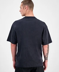 Hugo by Boss Men's Washed Fanwear Oversized Short Sleeve Crewneck Bull Graphic T-Shirt