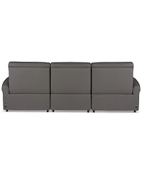 Thandler 3-Pc. Leather Sofa with 3 Power Recliners, Exclusively at Macy's