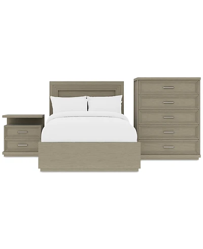 Cascade 3-Pc. Bedroom Set (Full Bed, Chest & Nightstand)