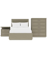 Cascade 3-Pc. Bedroom Set (Full Bed, Chest & Nightstand)