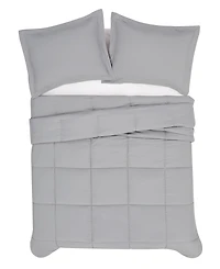 Truly Soft Garment Wash Solid 3-Pc. Comforter Set, Full/Queen