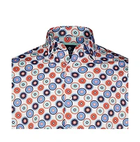 Luchiano Visconti Men's Multicolor Circle Print Shirt