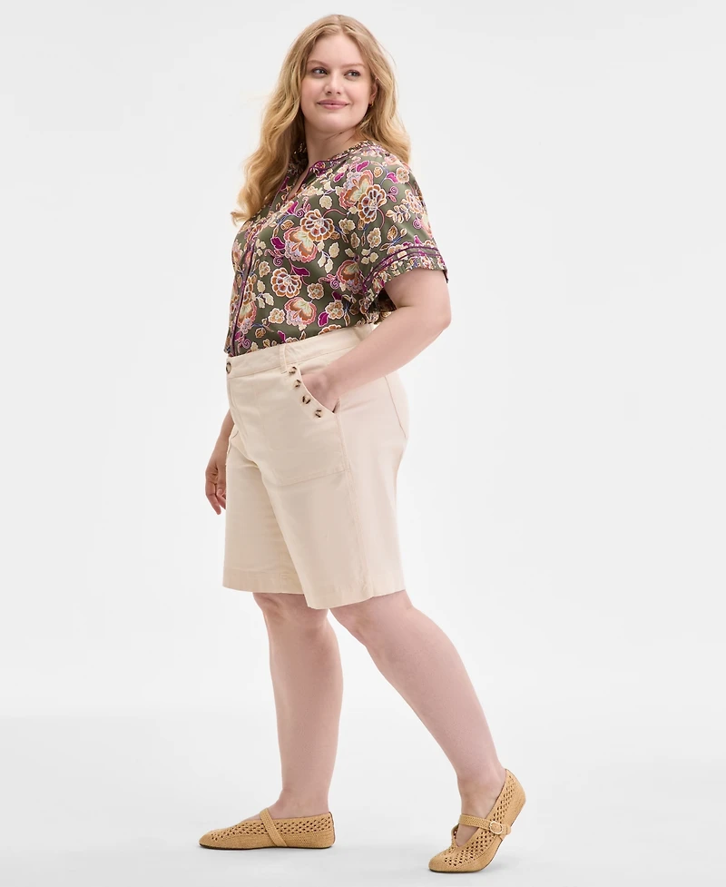 Democracy Trendy Plus AbSolution Skyrise Utility Bermuda Shorts