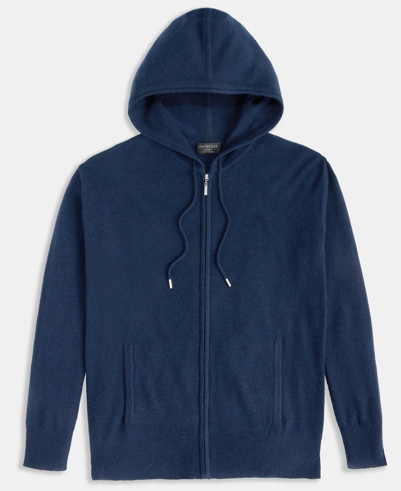Charter Club Women's 100% Cashmere Zip Hoodie, Macy's Exclusive