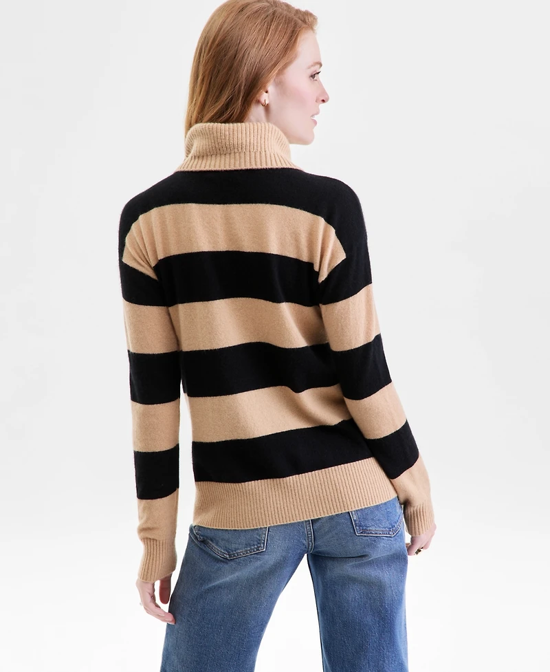 Charter Club Women's 100% Cashmere Rugby Stripe Sweater, Macy's Exclusive