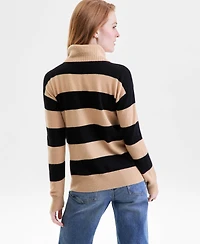 Charter Club Women's 100% Cashmere Rugby Stripe Sweater, Macy's Exclusive