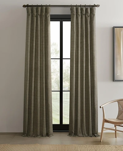 Raw Weave Linen Curtains (2 Panels) Window Curtains and Drapes, Rod Pocket Bedroom Curtains, 50 inches Wide Linen Drapes.