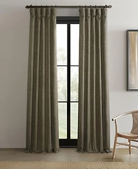 Raw Weave Linen Curtains (2 Panels) Window and Drapes, Rod Pocket Bedroom Curtains