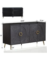 Streamdale 4-Door Modern Lacquered Buffet Cabinet