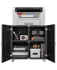 Streamdale Mobile Printer Stand with File Cabinet