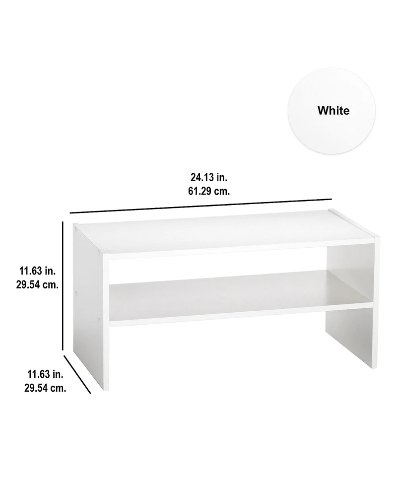 ClosetMaid 24 Inch Wide Horizontal Stackable Closet Storage Organizer, White