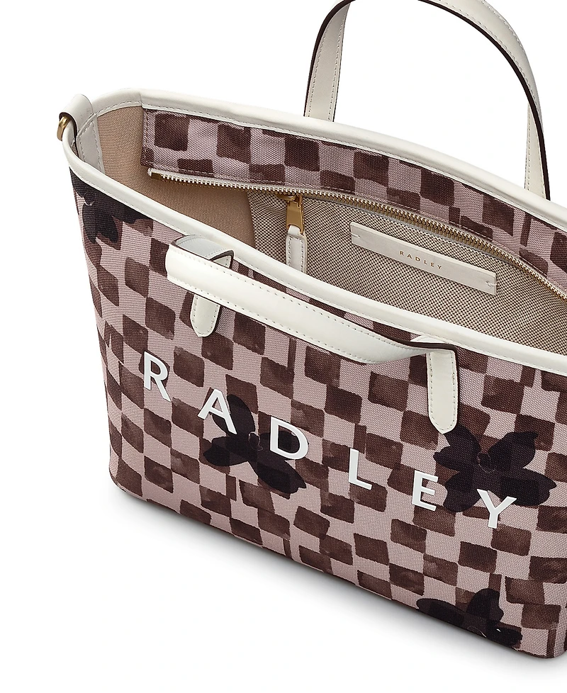 Radley London Southwell Gardens Check Medium Open Top Tote Bag