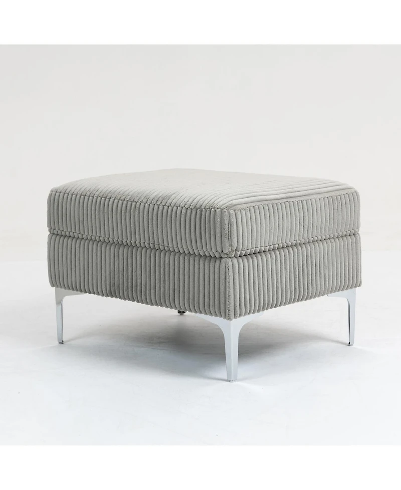 Streamdale Modular Sectional Sofa Square Ottoman Module,Storage Ottoman Footrest,Gray