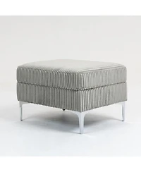 Streamdale Modular Sectional Sofa Square Ottoman Module,Storage Ottoman Footrest,Gray