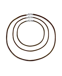 Bling Jewelry Set of 3 Soft Satin Silk Cord Necklace Sterling Silver Clasp Multiple Lengths