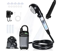 Ayamaya Portable Camping Shower with Rechargeable Battery, Filtered Shower Head, 4 Spray Modes & Led Display – Outdoor Shower for Camping, Hiki