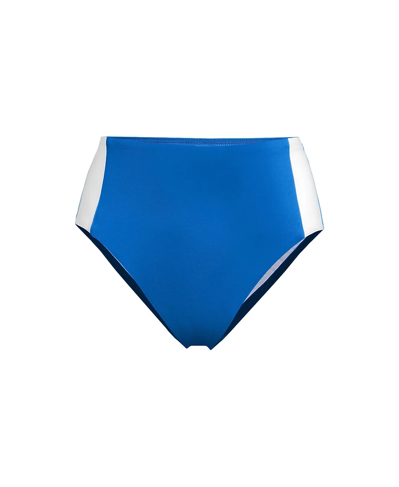 Lands' End Women's Seamed High Waisted Bikini Bottoms