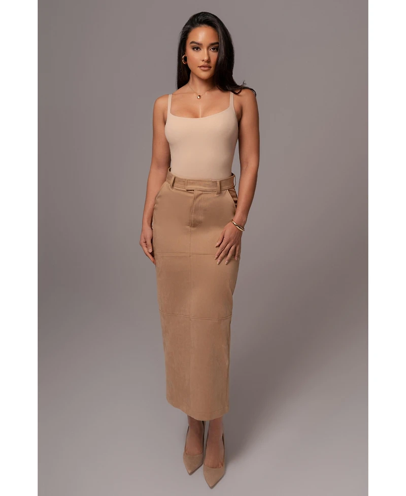 Jluxlabel Women's Joy Suede Maxi Skirt