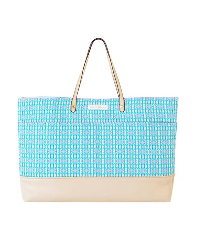 Evelyn & Kate Original Canvas Tote Bag with Leather Base