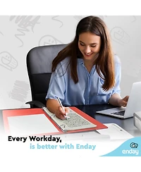 Enday 3-Ring Binder with Clear View Cover and 2 Inside Pockets – Heavy Duty Durable for School Supplies, Office Organization