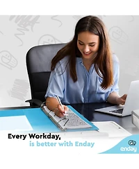 Enday 3-Ring Binder with Clear View Cover and 2 Inside Pockets – Heavy Duty Durable Binder for School Supplies, Office Organization
