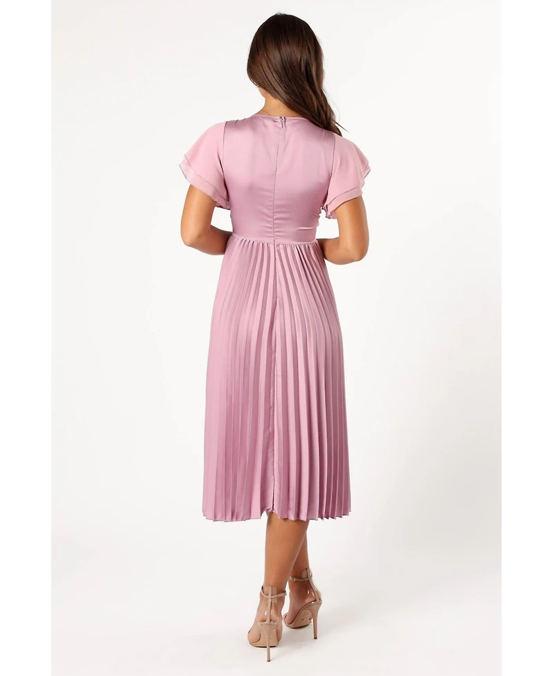 Petal and Pup Women's Nova Flutter Sleeve Midi Dress