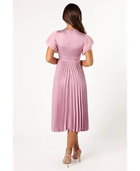 Petal and Pup Women's Nova Flutter Sleeve Midi Dress