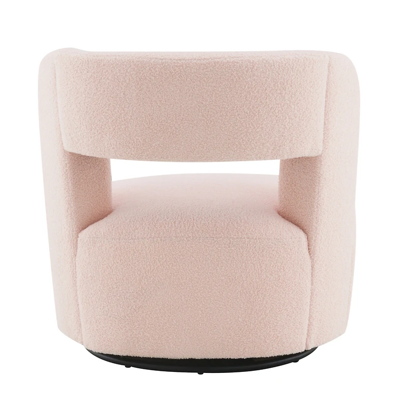 Streamdale Furniture Teddy Fabric Swivel Barrel Chair, Comfy for Living Room and Bedroom