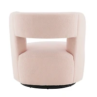 Streamdale Furniture Teddy Fabric Swivel Barrel Chair, Comfy for Living Room and Bedroom