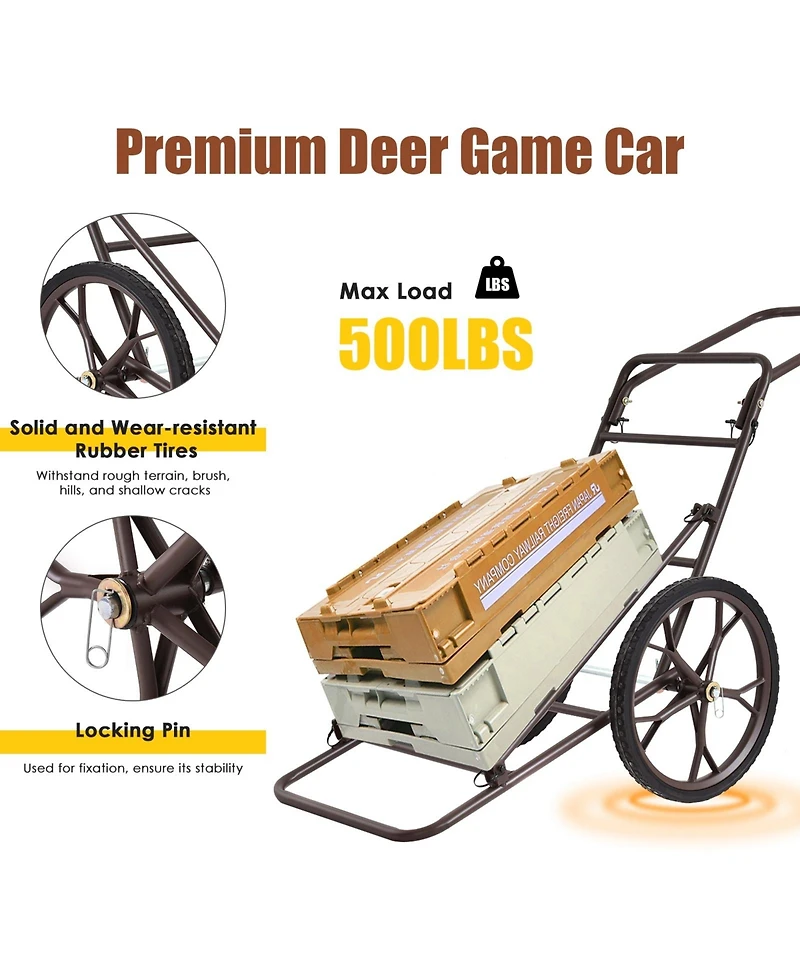 Larger Capacity Folding Deer Game Cart