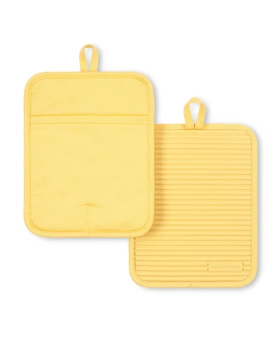KitchenAid Ribbed Soft Silicone Pot Holder Set, 2 Piece