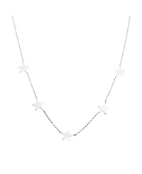 Spero London Star Sterling Silver Station Necklace