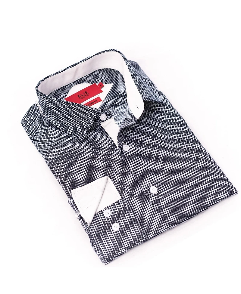 Elie Balleh Little Boys Black Button-Down Slim Fit Shirt