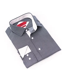 Elie Balleh Little Boys Black Button-Down Slim Fit Shirt
